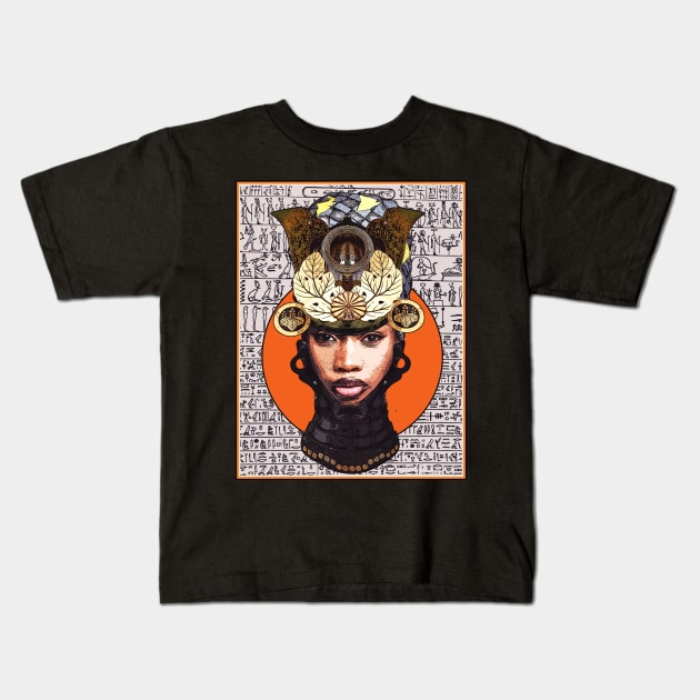 Afro Shogun POC Japan Mash Up Kids T-Shirt by Glass Table Designs